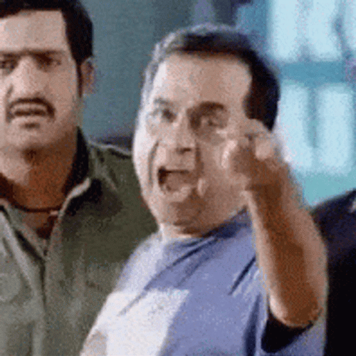 Brahmi Tongue Out Finger Pointing GIF