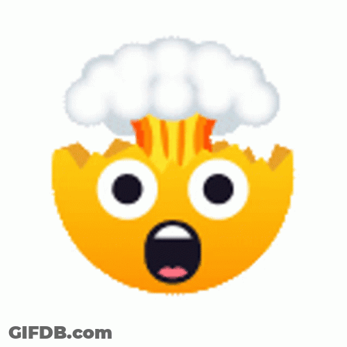 Brain Blast Shocked Emoji GIF