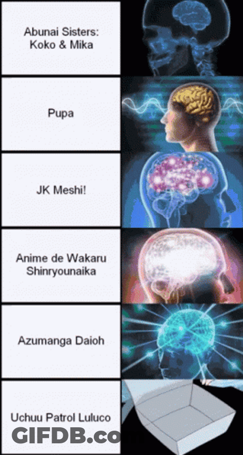 Brain Expansion Collage Meme GIF