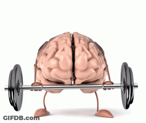 Brain Lifting Barbell With Arms And Legs GIF