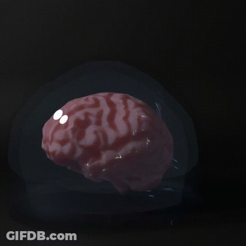Brain With Two White Circles GIF