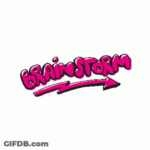 Brainstorming Pink Text GIF
