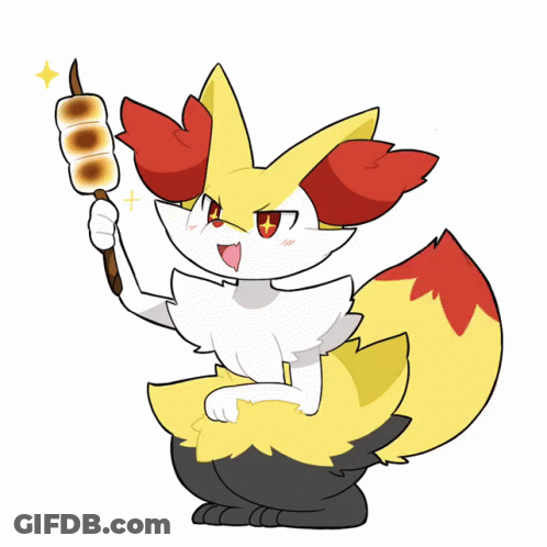 Braixen Marshmallows GIF