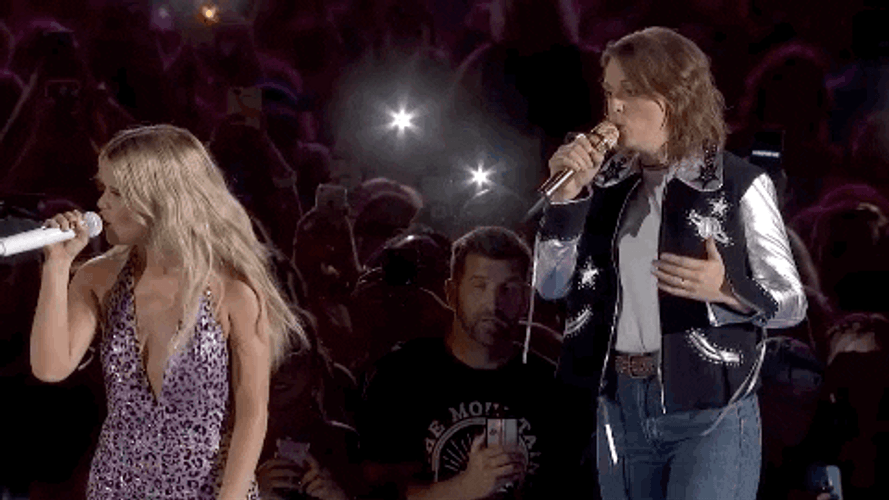 Brandi Carlile Looking At Maren Morris GIF