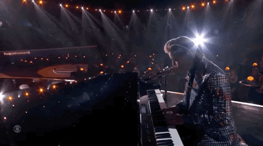 Brandi Carlile Playing Piano At Grammys GIF