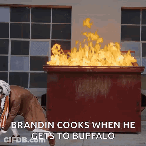 Brandin Cooks In Buffalo By Dumpster GIF