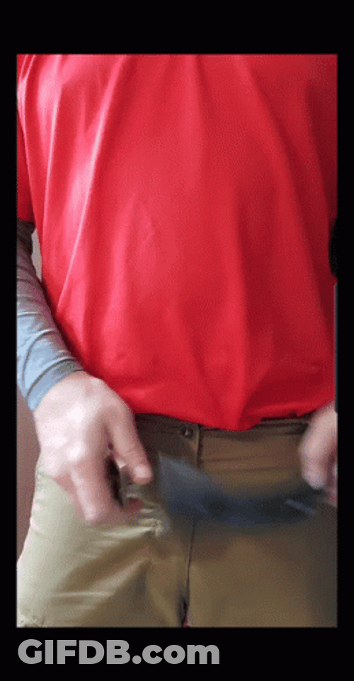 Brandishing Black Leather Belt GIF