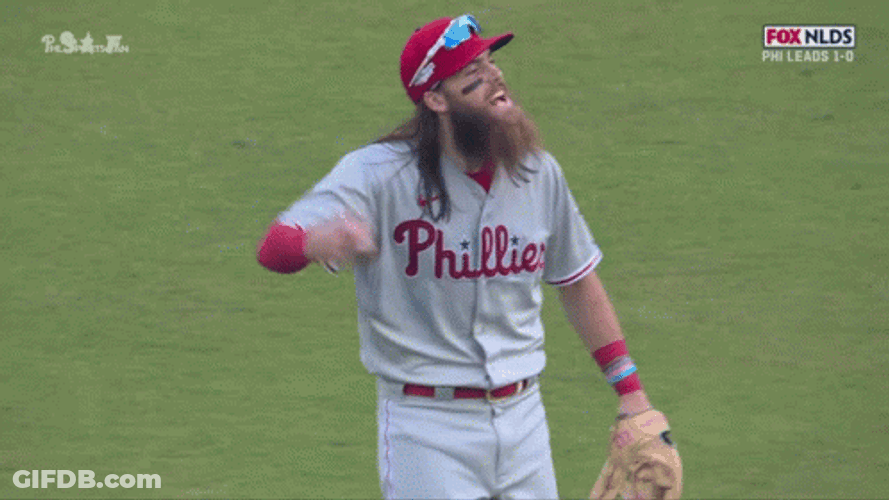 Brandon Marsh Chest Bump GIF