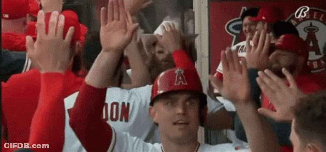 Brandon Marsh Team High Five GIF