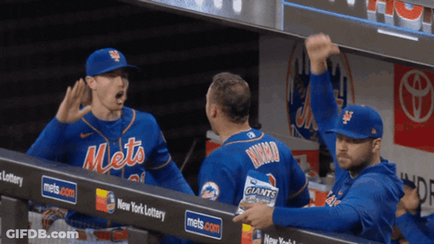 Brandon Nimmo Greets With High Five GIF