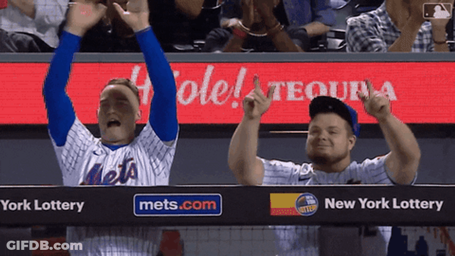 Brandon Nimmo Hands Up For The Game GIF