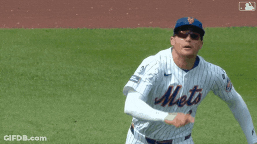 Brandon Nimmo Stumble For The Ball GIF