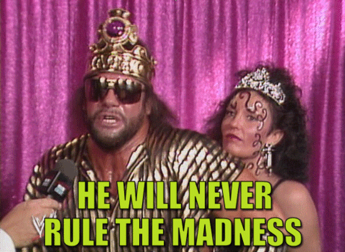 Brash Randy Savage Wearing Crown GIF