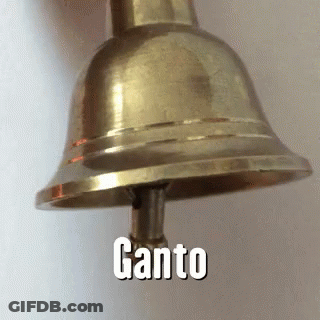 Brass Bell With Canto Written On It GIF