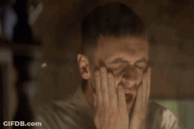 Brassic Joe Face Pulls GIF