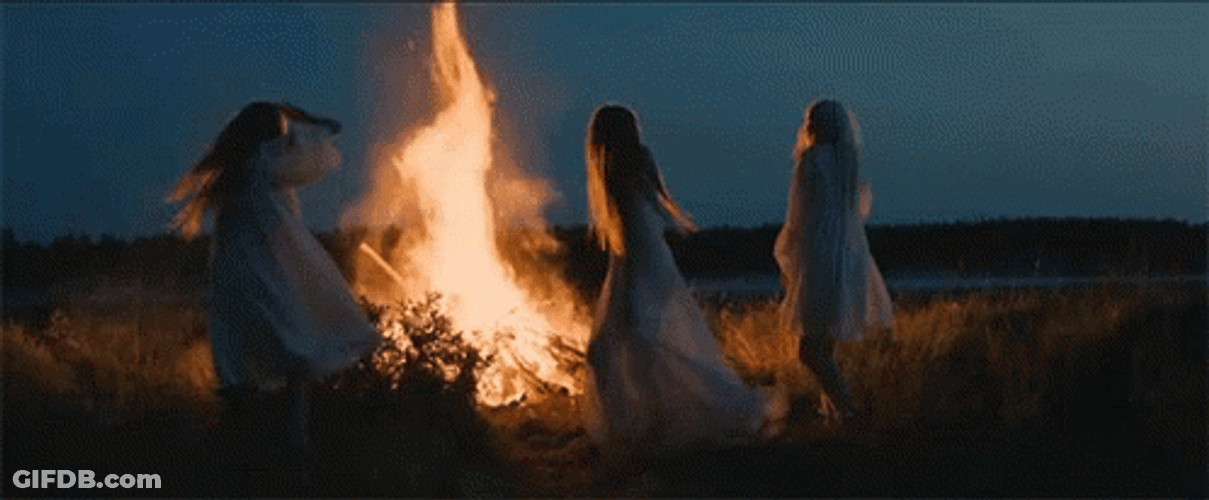 Brat Summer Woman Bonfire Dancing GIF