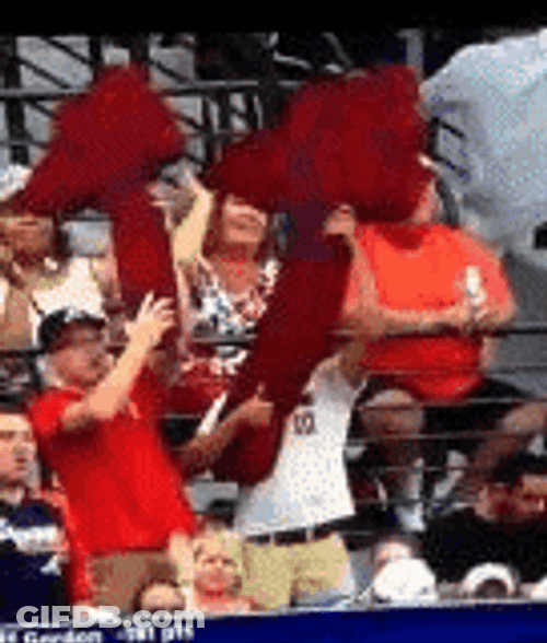 Brave Chops Swinging By The Audience GIF
