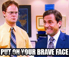 Brave Face Michael Scott GIF
