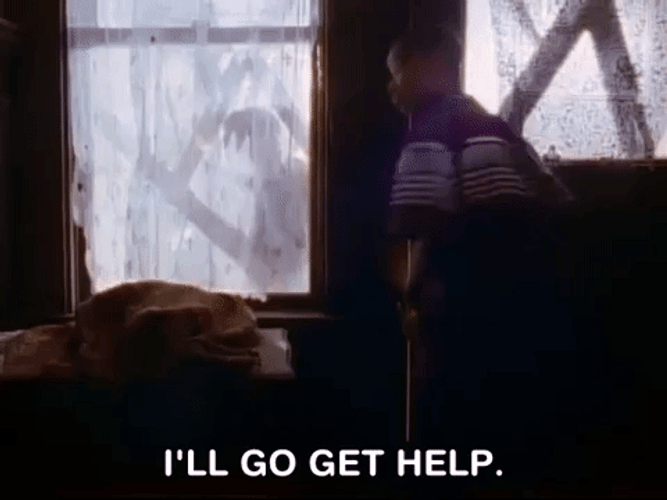 Brave Man Says I'll Go Get Help GIF
