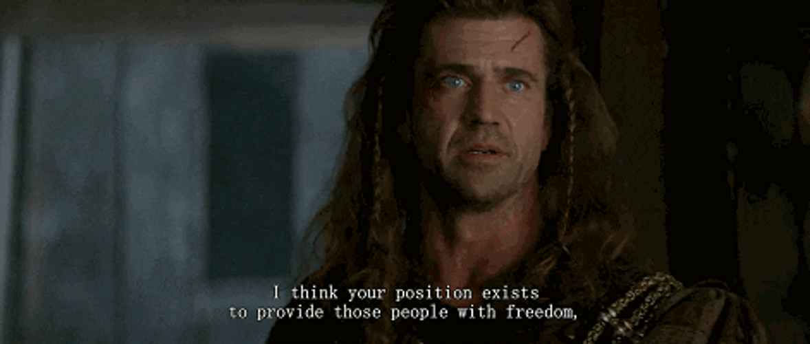 Braveheart Freedom William Wallace Speech GIF