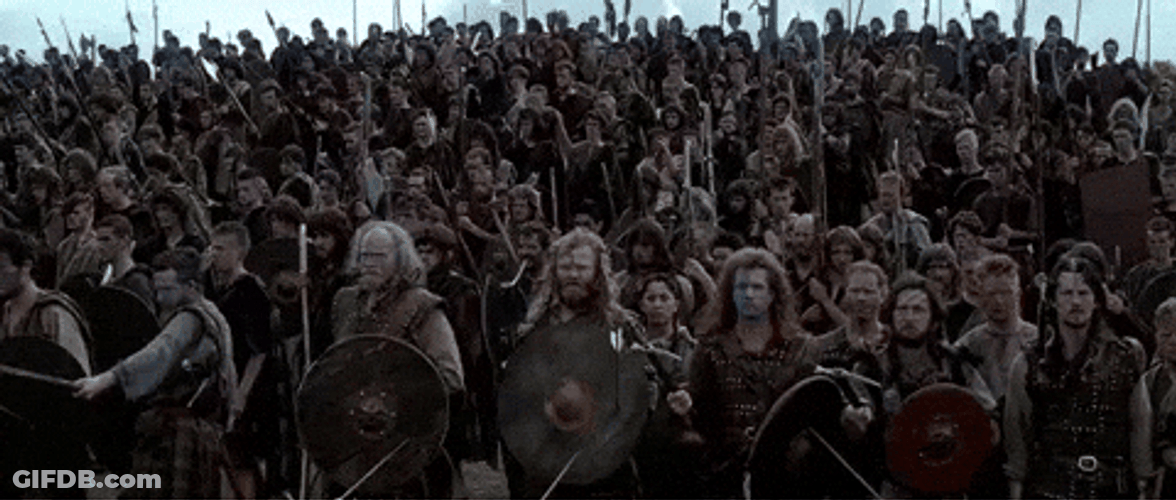 Braveheart Hold Warriors Moment GIF