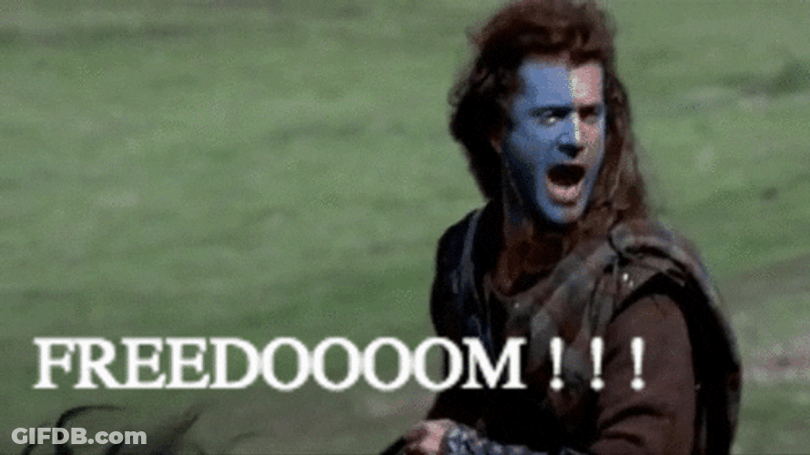 Braveheart Shouting Freedom GIF