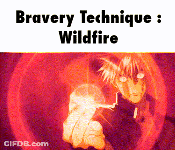 Bravery Wildfire Technique Satoru Gojo Jujutsu Kaisen GIF