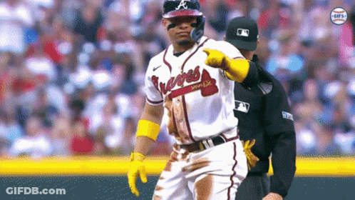 Braves Baseball Player Standing On Field GIF