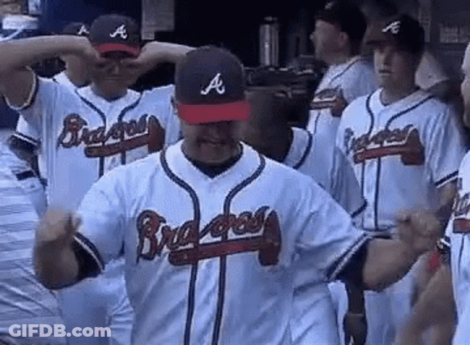 Braves Celebrates Freeman GIF