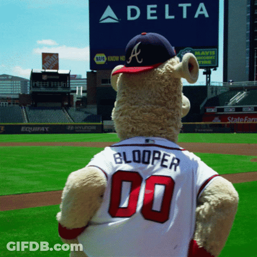 Braves Dancing Mascot Blooper GIF
