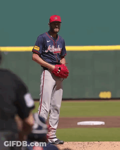 Braves Pitcher Throwing Ball GIF