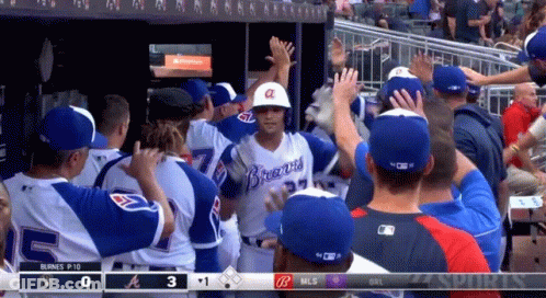 Braves Player Walking Into Dugout GIF