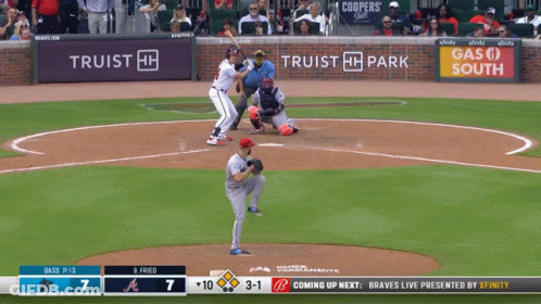 Braves Vs Dodgers Baseball Game GIF