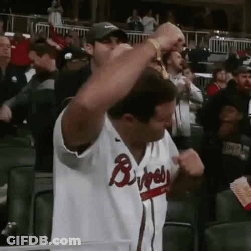Braves Win Happy Dancing GIF