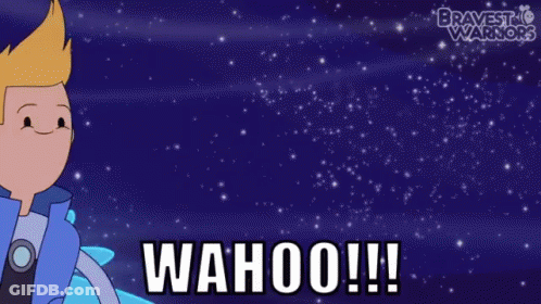 Bravest Warriors Cartoon Saying Wahoo GIF