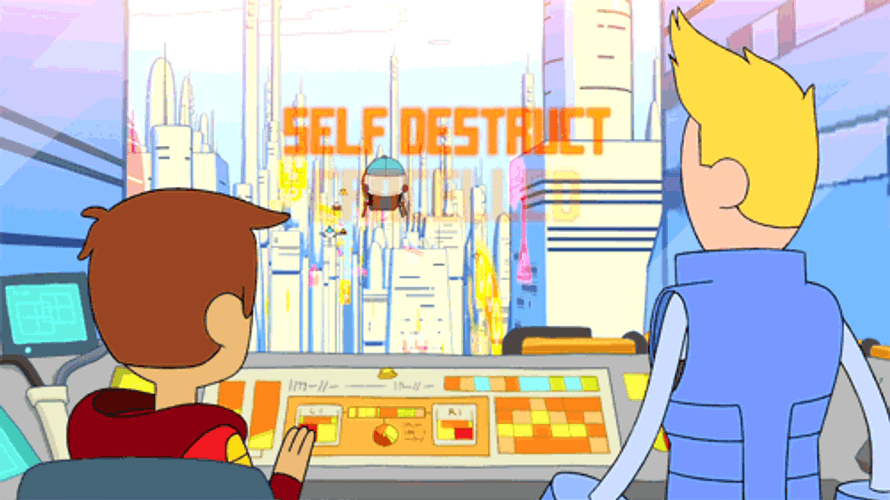 Bravest Warriors Chris And Danny Cancelled Self Destruct GIF