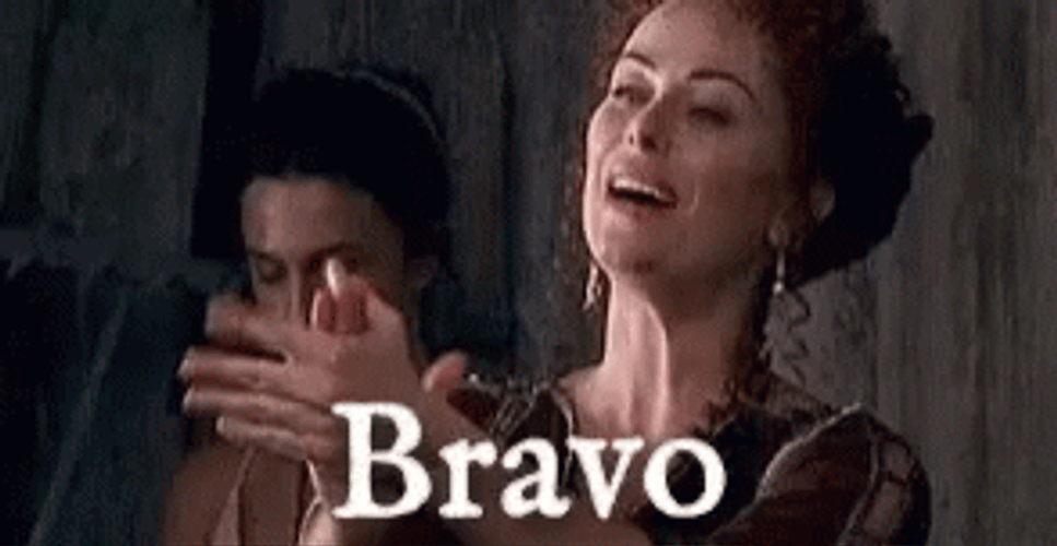 Bravo Clap Medieval Woman GIF