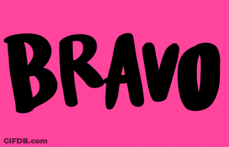 Bravo Girly Typography GIF