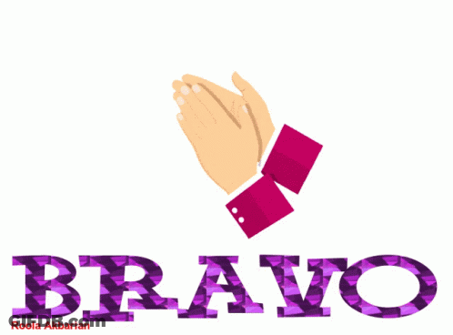 Bravo Logo Hand Clapping Hearts GIF