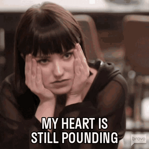 Bravo's Project Runway Tessa Clark Heart Pumping GIF