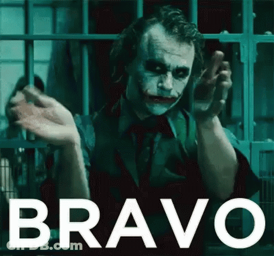 Bravo Slow Clap Joker GIF