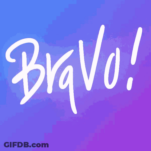 Bravo Typography Art GIF