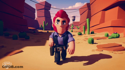 Brawl Stars Man Holding Gun GIF