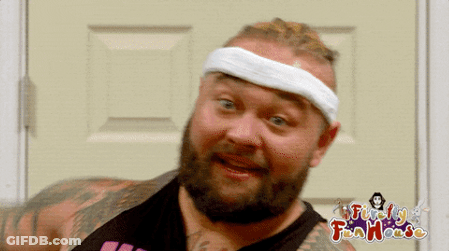 Bray Wyatt Flexing His Good Morning Exercise In Firefly Fun House GIF