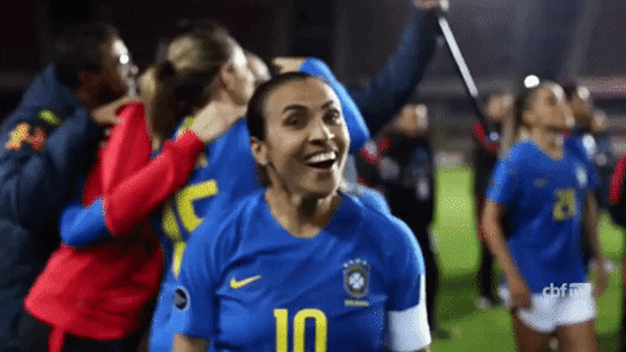 Brazil Girl Players Hugging GIF