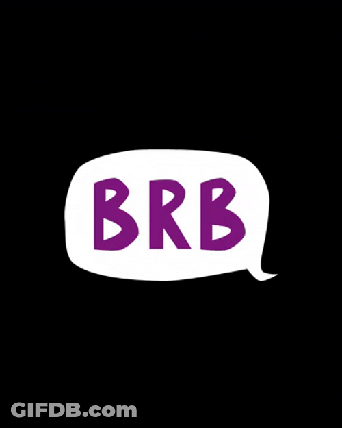 Brb Digital Text Design GIF