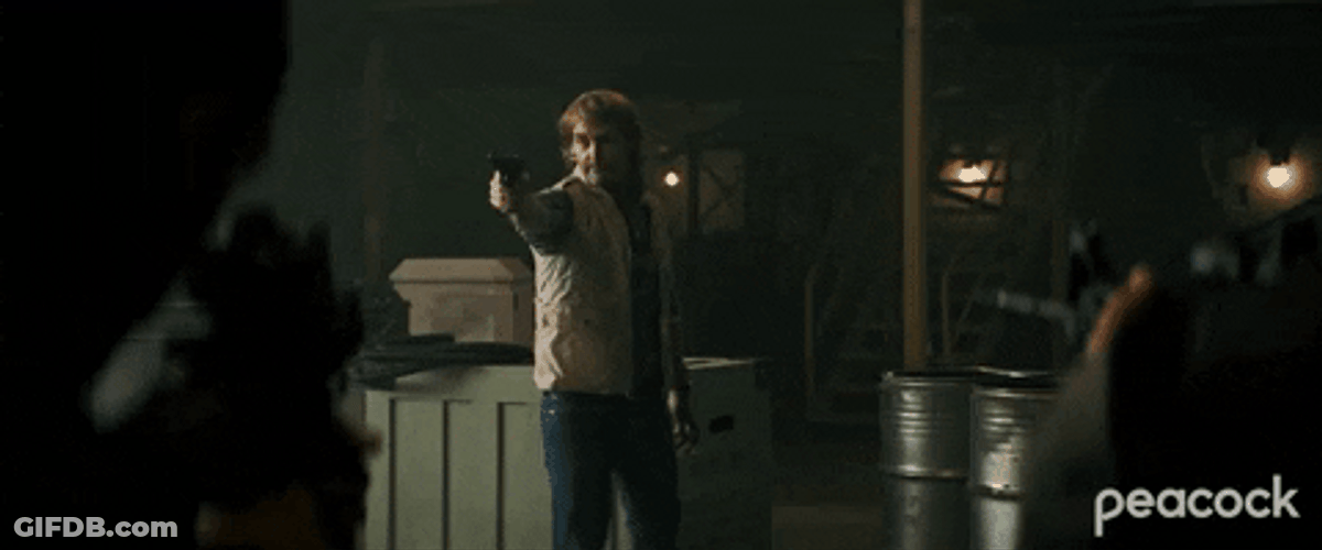 Brb Gun Man Leaving GIF