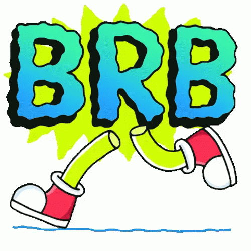 Brb Moving Legs Art GIF