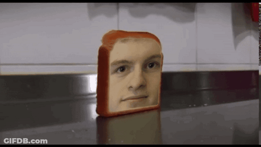 Bread Falling Over Face App Meme GIF