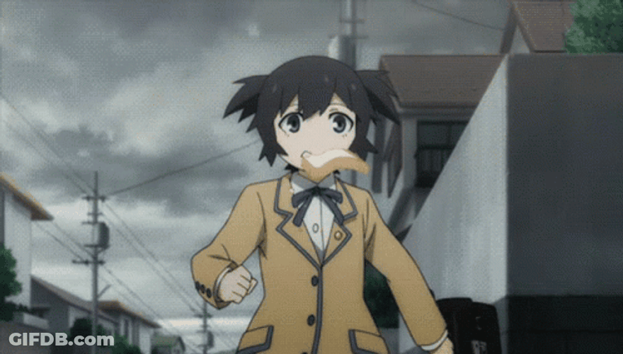 Bread Falling Over Mato Kuroi GIF
